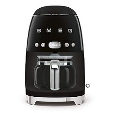 Smeg 스메그 드립 커피 메이커 머신 레트로스타일 커피머신, 검은색