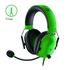 게이밍헤드셋 컴퓨터헤드셋 콜센터헤드셋 Razer-BLACKSHARK V2 X 헤드폰 E-스포츠 게임 헤드셋 마이크 포함 게임용 이어폰 유선 PC PS4 7.1 서라운드 사운드 비, [02] green