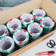 3M 강력 면 테이프 녹색 청테이프 x 24개 / 업소용 포장 박스, 없음