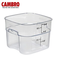 [캠브로]Cambro 프레쉬 프로 사각저장용기 투명 플라스틱 저장용기 1개 11.4L 12SFSPROCW, 11.4L(12SFSPROCW) 본체