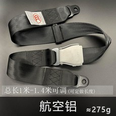 비행기벨트 항공 버클 익스텐더 잠금장치 안전키 연장슬림 끈, H_항공 알루미늄 2점(스트랩 포함), 1개