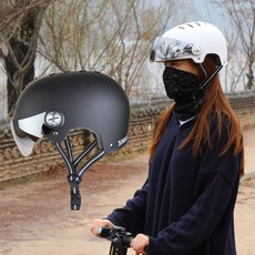 SMC 스컬 어반헬멧 고글헬멧 전동킥보드 자전거 헬맷, 01. L - 무광 블랙