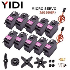 2/4PCS MG996R JR 회전 SERVO 180 360 MG 996 고속 토크 금속 기어 헬리콥터 ARDUINO 로봇, ALL METAL 180, 4PCS