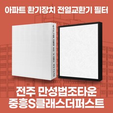 전주 만성법조타운 중흥S클래스더퍼스트 아파트 환기시스템 전열교환기 필터 H13등급 공동구매