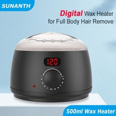 제모용 빅 사이즈 왁스 히터 기계 디지털 디스플레이 화면 왁스 콩 워머 왁스 녹이는 냄비 500ml, Rose, 200g