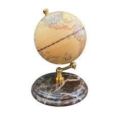 易利優品 西班牙金峰石底座地球儀文鎮, 直徑11.4 cm × 高15.25 cm