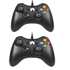 Xbox 360용 Lyyes 유선 컨트롤러 360 슬림 및 PC Windows와 호환되는 2팩 749027, 1개