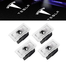 Meagkka 모델 S/3/X/Y 로고 프로젝터용 자동차 도어 조명 4팩 테슬라 퍼들 라이트 LED 웰컴 라이트 고스트 섀도우 모델 3/S/Y/X 액세서리용 113155, Meagkka 모델 S/3/X/Y 로고 프로젝터용 자동