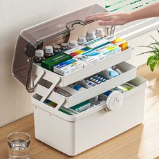 약상자 가정용 비상약 보관함 다층 특대형 수납함, 1개