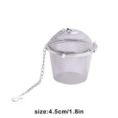차 주입기 잠금 스파이스 티 볼 여과기 그물 인퓨저 필터 식품 등급 주방 도구, 5. 4.5cm, 1개
