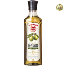 해표 압착 올리브유, 500ml, 18개