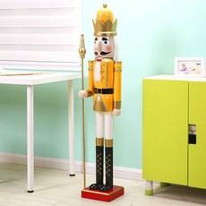 공꾸(공간꾸미기) 귀여운 호두까기 병정 인형 홈 인테리어 소품 장식 120cm 앤틱 빈티지 북유럽 감성 카페, 레드