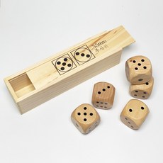 고급 나무주사위(5pcs) 튼튼한 내구성 6면 35mm