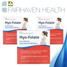 Fairhavenhealth 미오이노시톨 분말 가루 활성형엽산 미오폴레이트, 3개, 30포 x 3박스(3개월분)