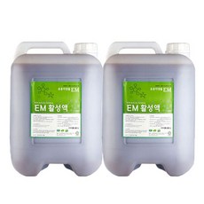 [이엠코라존] EM활성액(20L) 2통 이엠발효액 배양액, 4통, 20kg