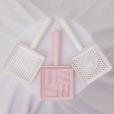 가또페로 냥변기 패턴스쿱 2color (벤토 두부모래 가는모래) / 고양이화장실 캣용품, 베이비핑크, 그리드패턴 (가는모래용), 1개