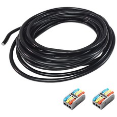 One Stop 切割VCTF電線 黑色 5m+3P接頭 2入組 1.0SQ*3C, 1組