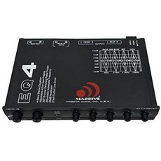 [아마존베스트]Massive Audio EQ4 Car Equalizer with 4 Band Graphic Equalizer - AUX inputs - 8V Line, One Color_EQ 4 Band Car Equal, One Color_EQ 4 Band Car Equal