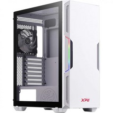XPG STAKER AIRC 미드타워 ATX PC 케이스 전면 메쉬 패널 포함 ARGB 라이트 이펙트 케이블 관리 블랙 STARKERAIRC BK C TW, Starker_White, 1개