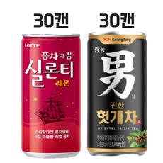 광동 헛개차 180ml 30캔+실론티 175ml 30캔 / 총 60캔, 60개