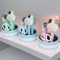 댕냥연구소 털 정리부터 발톱까지 올인원 그루밍 키트, 1세트, 핑크