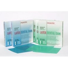 Crosstex 19102 Dental Dam Latex Unflavored Thin Crosstex 19102 덴탈 댐 라텍스 무향 얇은 게이지 5" x 5" 크기, Blue, 1개 - 덴탈댐