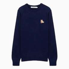 메종키츠네 (당일) 23SS 칠랙스 폭스 네이비 멜란지 울 니트 KM00501KT1036 NAVYMELANGE