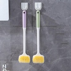 편안한 긴 손잡이 발가락 청소 브러시 딥 클리닝 그라인딩 샤워 도구 다기능 스크러버, 01 green-purple
