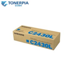 토너피아 삼성 정품 CLT-K2430L SL-C2410ND C2470FR C3070ND, 1개, 파랑대용량