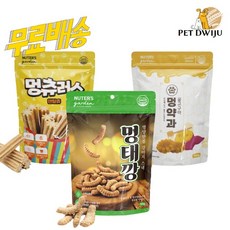 누터스가든 명태깡100g+멍약과120g+멍츄러스150g 3종세트, 1개, 370g - 누터스가든