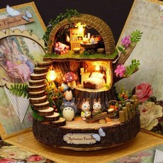 판타지 숲 DIY 오두막 오르골 친구 생일 선물 딱이야, 고양이