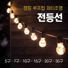 전등선 연등선 작업등 전선 캠핑조명 오징어등 야외등, (Wire)8. 1.0SQ 30m 30구 (벌브8W)