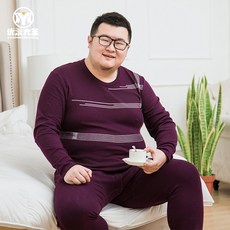 남자내복 오버사이즈 가을옷 가을바지 남자 빅사이즈 얇은스타일 순면 보온 내복 중년 빅맨 루즈핏 세트포장