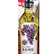 스페인산 100% 포도씨유 900ml X4 만능기름 포도유 튀김유 드레싱, 4개