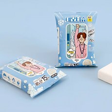 쿨링 퍼퓸 데오 티슈 15매(비누향) 데오드란트 겨드랑이 땀냄새, 1개