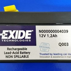 벤츠 보조배터리 EK012 N000000004039 엑사이드 EXIDE AGM BATTERY 12V 1.2AH Q003, 1개