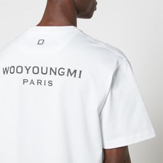 우영미 반팔티 화이트 코튼 백로고 티셔츠- 23FW Wooyoungmi Cotton Back logo T-shirt white
