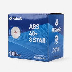 하이러닛 탁구공 ABS 40+ 3성 연습구 100입 화이트, 없음
