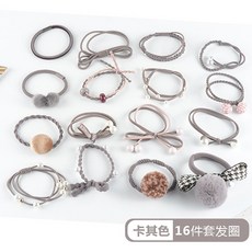 미 정 머리 끈 코 리 아 산뜻 하고 심 플 하 게 묶 은 머리 고무줄 헤 어 리본 여 성 스 러 운 헤 어 링 머리 끈 성인 카키