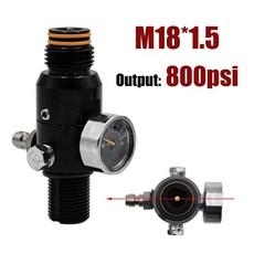HPA 실린더 에어탱크 레귤레이터 밸브 마운틴 더블 O-링 디자인 스레드 M18 x 1.5 5/8-18UNF 출력 800psi 에서 3000psi 4500psi, 6) M18 800psi, 1개