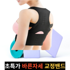 비대칭 어깨 허리 바른자세 교정밴드 파워업, 1개