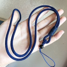 휴대폰줄 뉴타입 두께강화 보강 견고함 롱타입 핸드폰 목걸이 목에거는 마노 짧은타입 수공 걸이식, 기본, T06-롱타입 밀라노 줄블루
