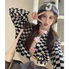 게스꽃자수가디건