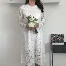 메종니콜 리본 데이지 셀프웨딩 드레스 돌잔치 원피스 브라이덜샤워 드레스 2부드레스 상견례 원피스
