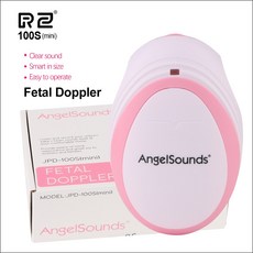 태아심음측정기 태아도플러 휴대용 RZ 미니 가정용 포켓 초음파 감지기 천사 소리 하트 비트 임신 모니터 100Smini, 1개