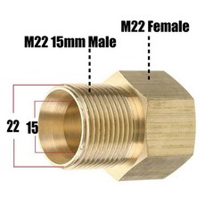 1 Pc 압력 와셔 어댑터 M22 15mm 수나사-M22 14mm 암 미터 어댑터 압력 와셔 황동 나사 식 패스너