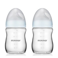 미니노어 스마트 유리젖병 트윈팩 160ml, 160ml_트윈팩(2개입), 1개