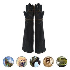 반려동물 물림 방지 안전 장갑 긁힘 중 가죽 보호 강아지 고양이, 2.Black, 1개