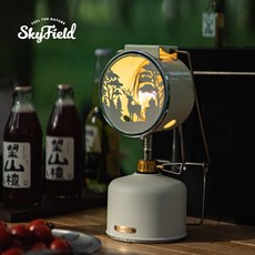 스카이필드 슈퍼문 감성 랜턴 (가스) (SF-LT-019) / 캠핑 국산 이소 조명 빈티지 인테리어 소품 불멍 차박 전등, 별, 사슴, 아이보리, 1개