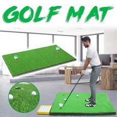 골프 타격 매트 고무 티 구멍이있는 3 개의 잔디 골프 훈련 보조 실내 실외 Tri-Turf 골프 타격 잔디 골프 매트 골프 매트, A, 중국